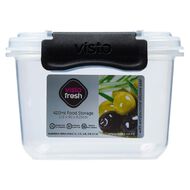 Visto Fresh Storage Container Clear/Charcoal Clips 420ml