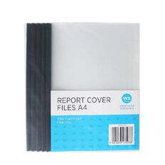 WS Report Cover Black 5 Pack A4