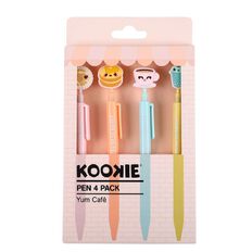 Kookie Yum Cafe Pen 4 Pack Multi-Coloured