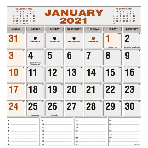 3 month view calendar 2021