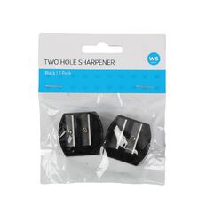 WS Pencil Sharpener 2 Hole Black