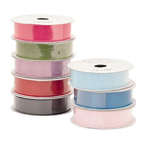 Uniti Organza Colour Ribbon 3m Assorted