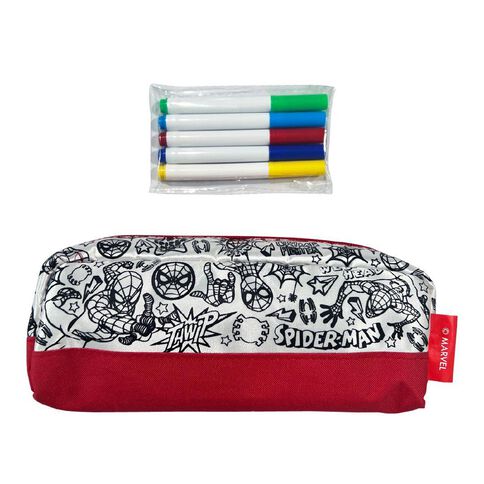 Spider-Man Colour In Pencil Case With Markers