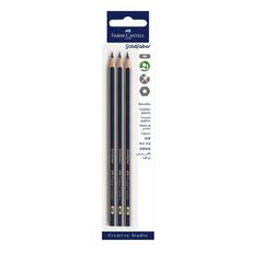 Faber-Castell Goldfaber 6B Pencils 3 Pack