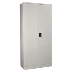 Firstline Cupboard Large Metal 4 Shelves Silver