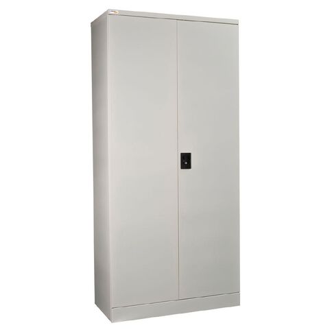 Firstline Cupboard Large Metal 4 Shelves Silver