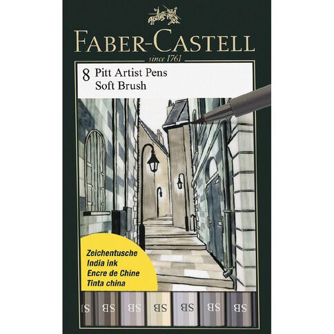 Faber-Castell Pitt Artist Brush Pens Soft 8 Pack