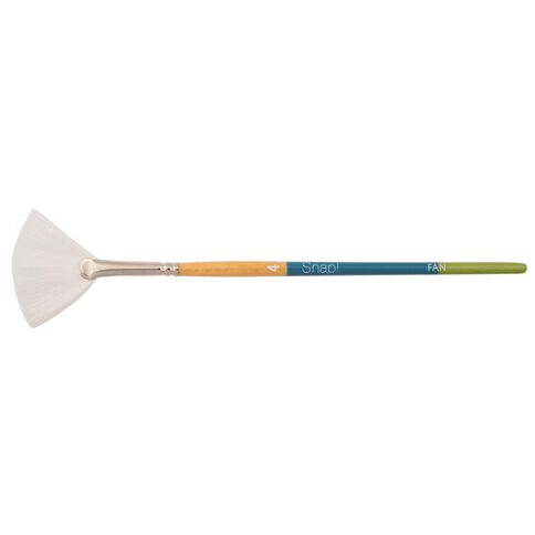 Princeton Snap Brush Short Handle Taklon Fan 4 White