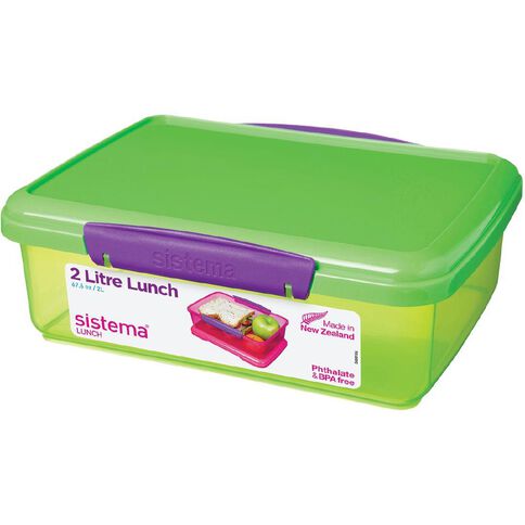 Sistema Klip It Tinted Lunch Box 2L Assorted