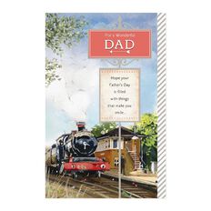 John Sands Father's Day Card Dad Conv Train With Sign