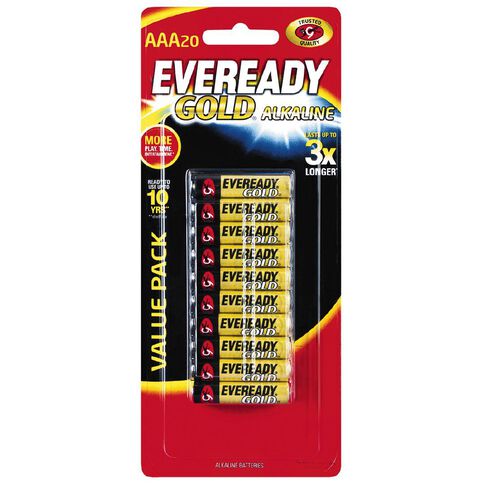 Eveready Gold Batteries AAA 20 Pack