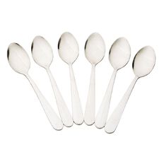 Living & Co Everyday Tea Spoons Stainless Steel 6 Pack