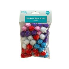 Uniti Sparkle Pom Poms 60 Pack