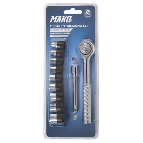 Mako 1/4 inch Drive Socket Set 11 Piece