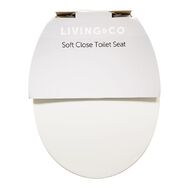 Living & Co Toilet Seat Soft Close White One Size