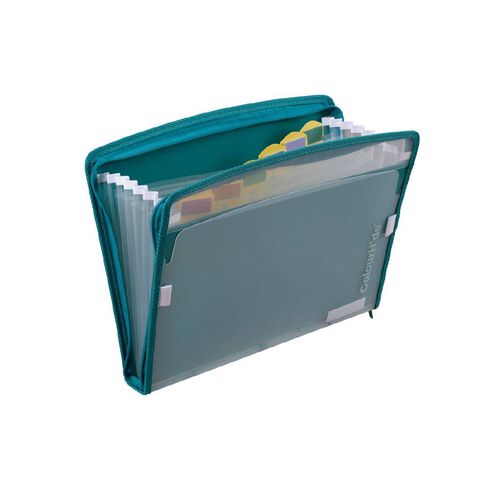 ColourHide Zip it Expanding File Teal Green