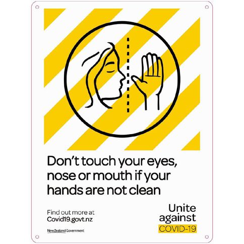 WS COVID Sign DON'T TOUCH EYES NOSE OR MOUTH