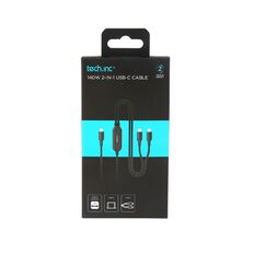 Tech.Inc 140W 2in1 USB-C Cable 1m Black