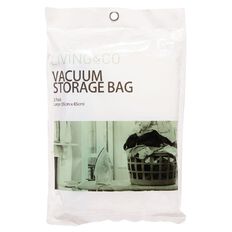 Living & Co Vacuum Storage Bag Large Clear 2 Pack