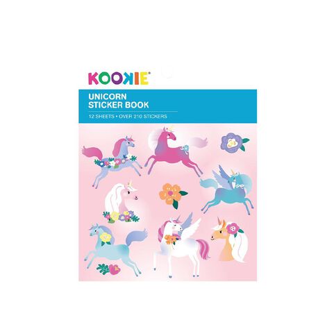 Kookie Mini Sticker Book 12 Sheets Unicorn