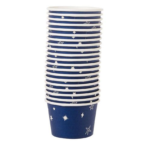 Party Inc Star Paper Ice Cream Bowls 230ml Blue Mid 20 Pack