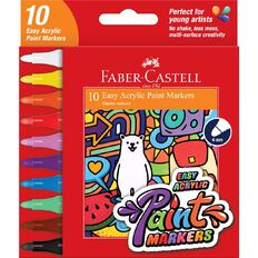 Faber-Castell Easy Acrylic Paint Marker Multi-Coloured 10 Pack