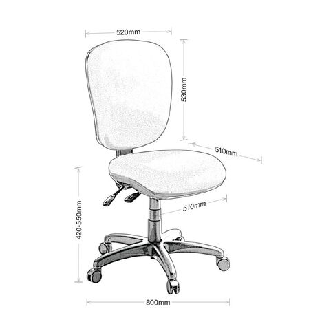 Arena Heavy Duty 200kg 2 Lever Highback Ergonomic Chair Black
