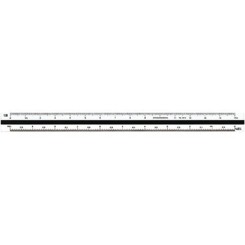 Standardgraph 9412 Tri Scale Ruler Tech School Clear