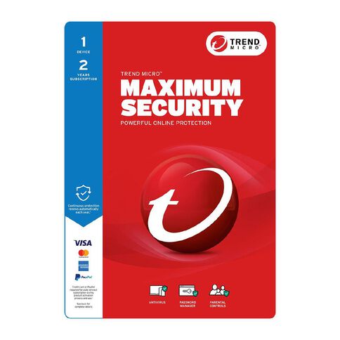 Trend Micro Maximum Security Pro 1 Device 2 Year