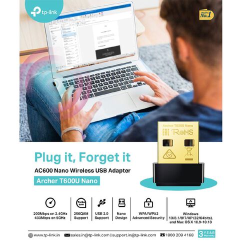 TP-Link Archer T600U AC600 Nano USB Adapter