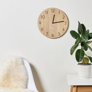 Living & Co Wooden Wall Clock Natural