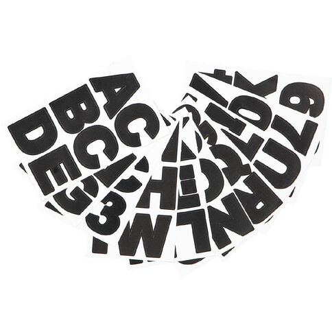 Uniti Alphabet Stickers Extra Large Black