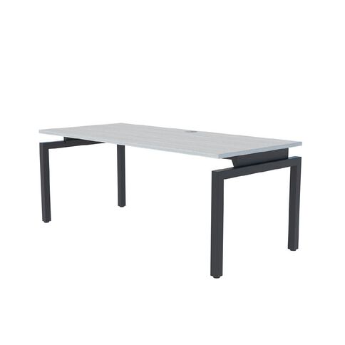 Accent Quick Ship Box Fixed Height Desk Black/Silver 1800 x 800