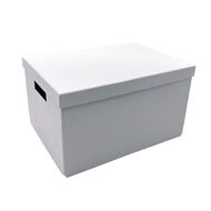 WS Paperboard Storage Box Medium White