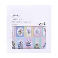 Uniti Bunny Paper Pad 12X12 In