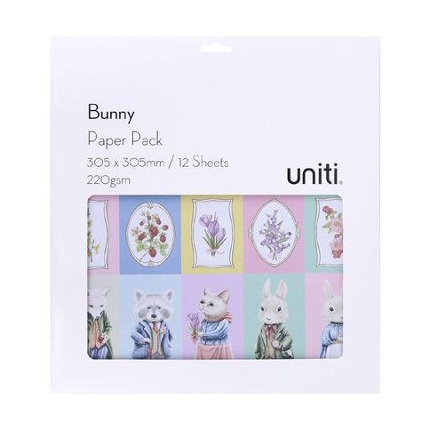 Uniti Bunny Paper Pad 12X12 In