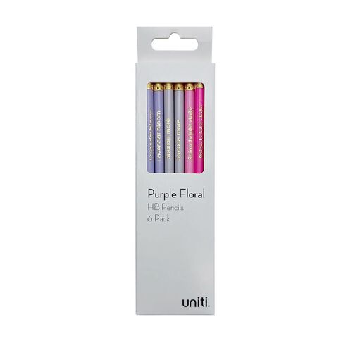 Uniti HB Pencils Purple Mid 6 Pack
