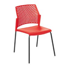Eden Punch Chair Red with Black 4 leg Frame