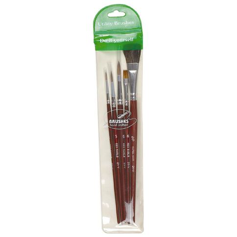 DAS Brush Set Das Red Sable & Camel 5 Pack Red Mid