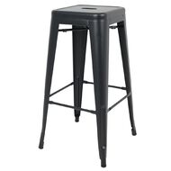Workspace Metal Stool 76cm Matte Black