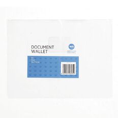 WS Zipper Document Wallet Clear A3