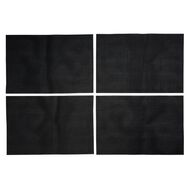 Living & Co Woven Placemat Black 30cm x 40cm Black 4 Pack