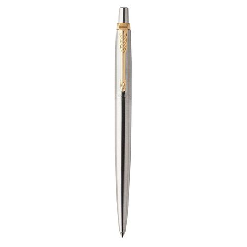 Parker Jotter Silver Gold Trim Gel Pen 0.7mm Black