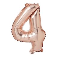 Artwrap Party Foil Balloon Number 4 Rose Gold 35cm