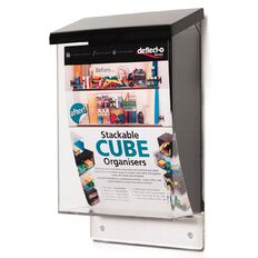 Deflecto Brochure Holder Outdoor Portrait Clear with Black Lid Clear A5