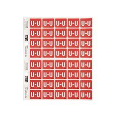 Filecorp Coloured Labels U Red Mid