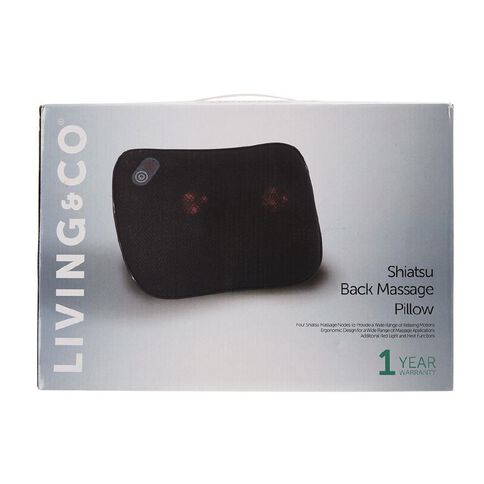Living & Co Shiatsu Back Massage Pillow Black