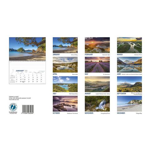 Easy2C 2026 Calendar Spirit Of NZ Landscape