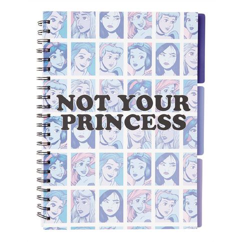 Disney Princess Spiral Notebook With Tab Light Blue A4