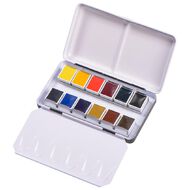 BLOCKX Watercolour Half Pan Metal Box 12 Set
